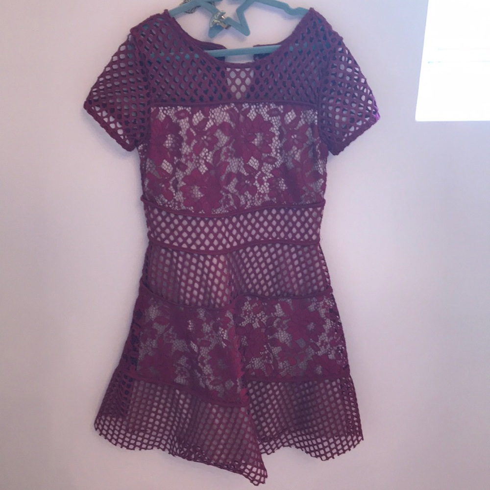 Girls burgundy dress size 8